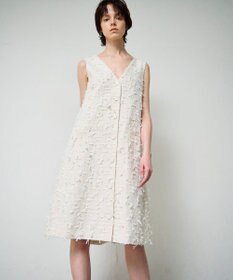 GRACE CONTINENTAL リボンヤーンジレドレス