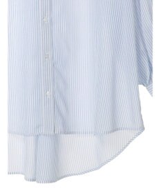 earth music&ecology 袖スリットリボンロングシャツ