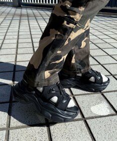 WEGO 【SMLXLサイズ展開】クリアライトソールレースアップサンダル