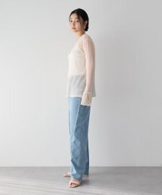 YECCA VECCA 袖レースシアートップス