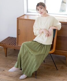 Tiaclasse 【洗える】ケーブル編みドルマンニットトップス