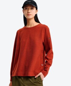 AIGLE サイドスリットボタン クルーネックフリースプルオーバー