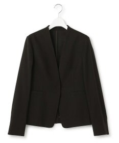 23区 【洗える/セットアップ対応】アイアスマットストレッチ ノーカラー ジャケット