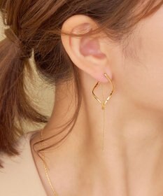 Phoebe 2wayグレースツイストラインイヤリング　ゴールド