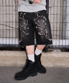 WEGO スーパーバギーフリンジデニムショーツ