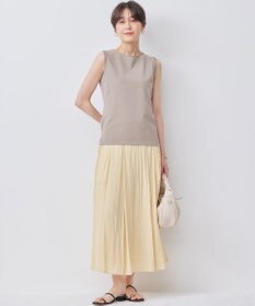 組曲 【WEB限定】ギャザーライトデシン タックスカート