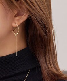 Phoebe 2wayグレースツイストラインイヤリング　ゴールド