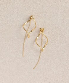Phoebe 2wayグレースツイストラインイヤリング　ゴールド