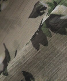 YECCA VECCA フラワー柄シアーロングシャツ