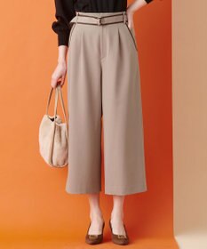 ANY SIS 【洗える】バイカラートリミングワイド パンツ