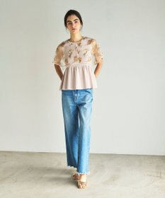 GRACE CONTINENTAL 刺繍ケープニットトップ