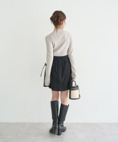 earth music&ecology サイドレースアップミニスカート