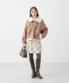 earth music&ecology サイドレースアップミニスカート