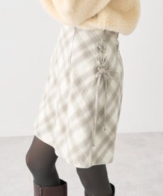 earth music&ecology サイドレースアップミニスカート