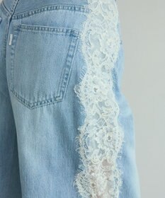 GRACE CONTINENTAL サイドレースデニムパンツ