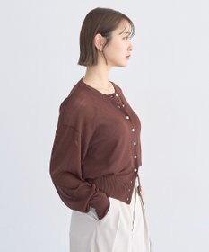 earth music&ecology ボタンアソートクルーネックカーディガン