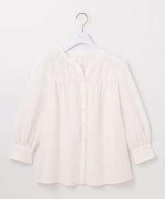 ANY SIS S 【洗える】エンブロイダリーコンビ ブラウス