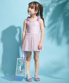 ANY KIDS 花柄チュールワンピース水着