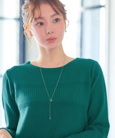 Tiaclasse L 【洗える】リブ切替デザインニットワンピース