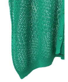 Green Parks 透かし柄ポンチョニットカーディガン