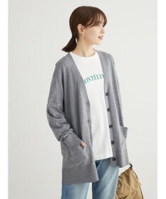 Green Parks もちやわ　Ｖネックミディ丈ニットカーディガン