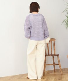 AMERICAN HOLIC 【先行予約】ジップアップメッシュニットカーディガン【WEB限定カラー有り】