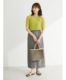 Green Parks 麻調Ｉラインスカート