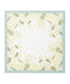 MOONBAT 【シルク100%】FURLA (フルラ) ミモザ シルクプリントスカーフ 65cm×65cm UV対策 手洗い可能