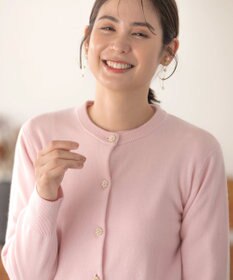 組曲 L 【アンサンブル対応可】ピュアカシミヤ ビジューカーディガン