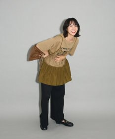 Green Parks ＳＥＴ２点フォトＴシャツ＋レースキャミビスチェ