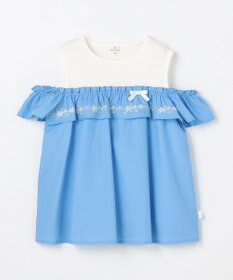 組曲 KIDS  【150-160㎝】 クロスステッチオフショルトップス