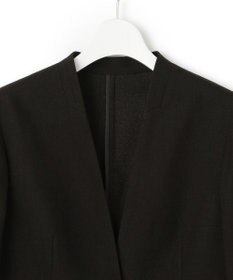 23区 S 【洗える/セットアップ対応】アイアスマットストレッチ ノーカラー ジャケット