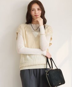 23区 【SLOW/一部店舗限定】フリンジニット ジレ