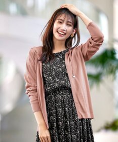 Tiaclasse L 【洗える】花柄タックフレンチスリーブワンピース