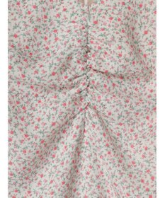 earth music&ecology 袖ドロストフラワーワンピース