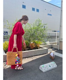 Green Parks ボリューム袖ロングワンピース