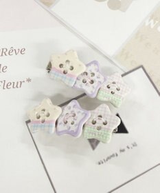 WEGO L2Pモチーフボタンヘアクリップ