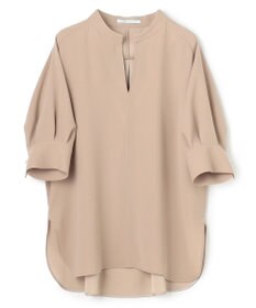 BEIGE， FLEUR / バックサテン プルオーバーブラウス