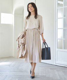 ANY L 【ウエストゴム】プリーツワンピース