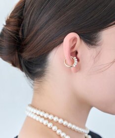 Phoebe 【金属アレルギー対応】パールフローイヤーカフ　ゴールド/ニッケルフリー