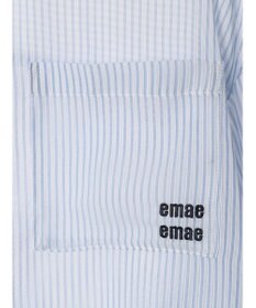 earth music&ecology 袖スリットリボンロングシャツ