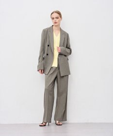 uncrave ウォッシャブルウールライクツイル ワイドパンツ