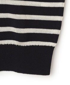 BEIGE， HELIODOR / レーヨンボーダーマリンボタンニット