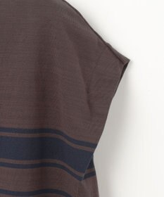 23区 L 【洗える】ランダムボーダー フレンチスリーブ カットソー