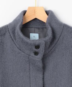 組曲 スタンドカラーシャギーコート