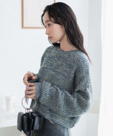 WEGO ミックスカーラーショートニット