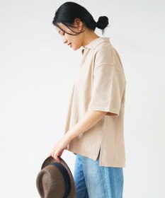 WHITE MAILS 【UNISEX】PAPER KINT HALF SLEEVE OVERSIZED ポロシャツ