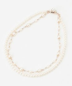 ANY SIS ビジューパール調2連 ネックレス