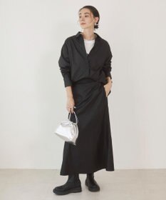 WEGO 【ANGIE VINTAGE】レザーライクシャツ＆スカートセットアップ