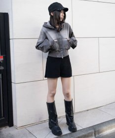 WEGO デニムショートフードブルゾン